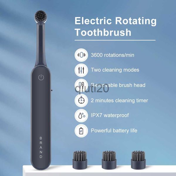 cepillo de dientes eléctrico inteligente Cepillo de dientes giratorio eléctrico 2 modos Cepillo de dientes recargable portátil Blanqueamiento de dientes Eliminar el sarro Herramienta de cuidado bucal Envío rápido x0804