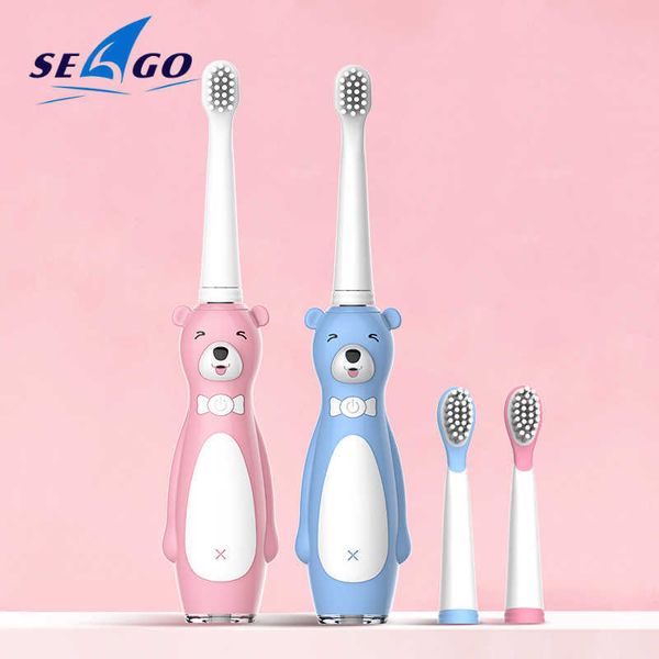 Brosse à dents électrique intelligente SEAGO Brosse à dents électrique pour enfants Brosse à dents rechargeable pour enfants Massage Ours Brosse à dents imprimée électrique 312 ans O J230427