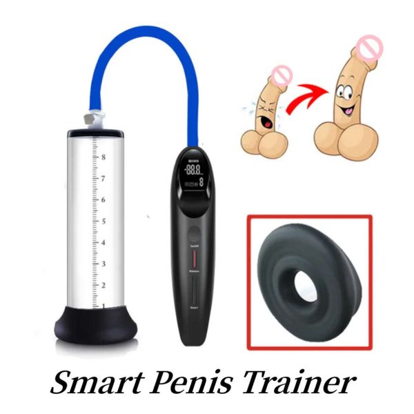 Pompe à vide électrique intelligente, érection, Cycles d'aspiration et de libération Kpa optimaux, jouets sexuels pour agrandissement génital masculin
