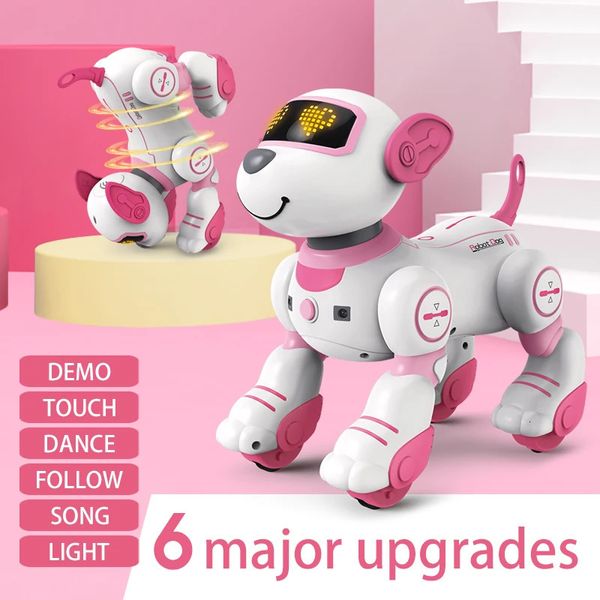 Smart Electronic Animal Pets RC Robot Dog Voice Remote Control Toys Singing Dancing Puppy Childrens Birthday Gift 240417