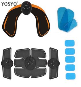 Smart EMS hanches formateur électrique stimulateur musculaire sans fil fesses abdominales ABS stimulateur Fitness corps masseur Knit2877694