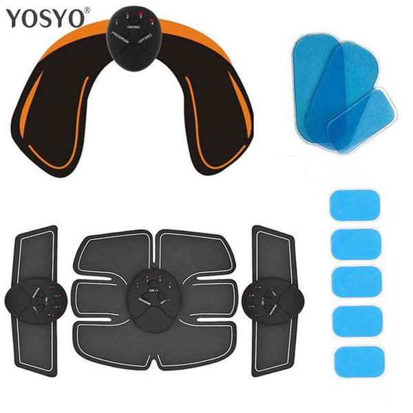 Smart EMS Hips Trainer Électrique Stimulateur Musculaire Sans Fil Fesses Abdominal ABS Stimulateur Fitness Corps Masseur Knit289n