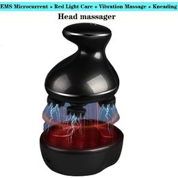 Smart EMS Microcurrent Head Scalp Massager Elektrische vibrerende Shiatsu Device Body Massager voor stressverlichting hoofdhuid ontspanning 240314