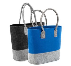 Smart Felt Bags Mode Winkelen Markt Winkelen Handtassen Vilt Doek Tassen Aangepaste Simple Herbruikbare Eco-vriendelijke Tassen Zwart Blauw Grijs