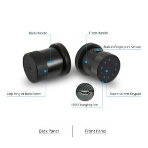 Smart FingerPrint Biometric Keyless Touchscreen Toetsenbord Kaart Elektronische Digitale Deur met TT Lock-app Y200407