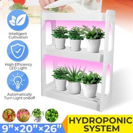 Smart Garden Kit Led Grow Light Hydroponic Growing Multifunctionele bureaulamp Planten Flower Hydroponics Tent Box Lights344F