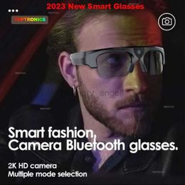 Lunettes intelligentes 2023 nouvelle mise à niveau lunettes Bluetooth avec caméra d'enregistrement intelligente avec fonction BT5.0 lunettes de soleil d'enregistrement audio de musique pour Ride/Sport HKD230725