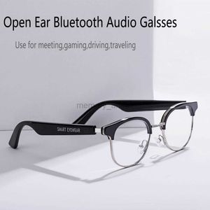 Lunettes intelligentes Meagtlva Lunettes intelligentes Bluetooth Lunettes audio avec haut-parleurs Lunettes de musique Assistant vocal tactile Compatible avec IOS Android HKD230725