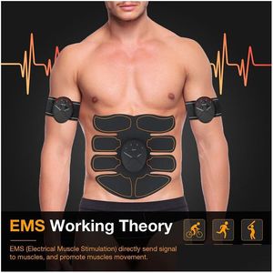 Smart Health Products Ems Ejercitador de músculos abdominales Entrenador Abs Stimator Fitness Gym Pegatinas Pad Pérdida corporal Adelgazamiento Masr Unisex Dr Dhmfl