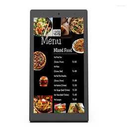 Control de hogar inteligente 10.1 15.6 pulgadas Señalización digital Todo en uno Pantalla de publicidad Android Restaurante Mesa de mostrador Forma L