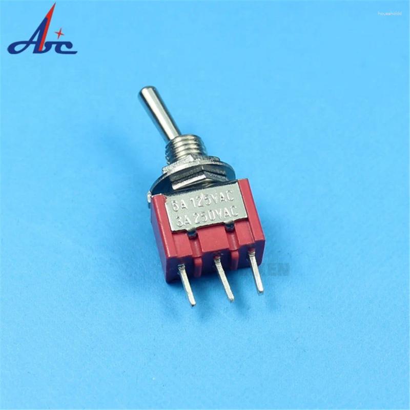 Controle de casa inteligente 10 pçs/lote SPDT 3 pinos 2 posições ON-ON miniatura interruptor de alternância PCB Lug 3A/250VAC 5A/125VAC.