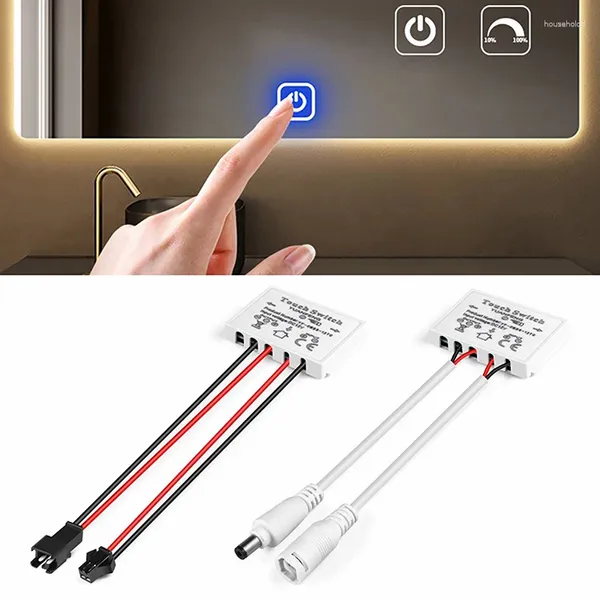 Control de hogar inteligente 12V 5A Espejo de baño LED Dimmer Switch Capacitivo CCT Sensor táctil ajustable para decoración de luz de fondo