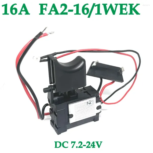 Control de hogar inteligente 16A FA2-16 / 1WEK Taladro eléctrico Velocidad a prueba de polvo Pulsador Disparador DC 7.2-24V 5E4 Reemplazo del interruptor inalámbrico