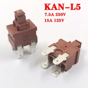 Control de hogar inteligente 1 unids KAN-L5 Interruptor Botón de encendido 7.5A 250V AC 4 PIN ON OFF T120 Aspiradora Cocina eléctrica