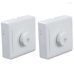 Smart Home Control 2Pcs Ceiling Fan Stepless Speed Governor Surface Mounted Switch