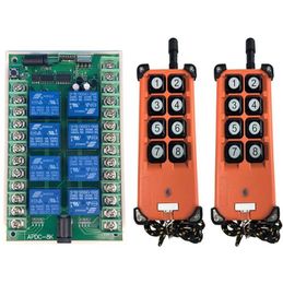 Contrôle de maison intelligente, commutateur à Distance sans fil 433Mhz DC 12V 24V 8CH avec contrôleur industriel longue Distance de 3000M, transmetteur 6434560