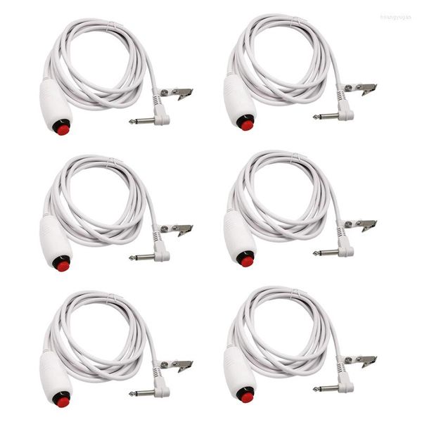 Smart Home Control 6X Call Cable 6.35Mm Line Device Emergency With Push Button Switch