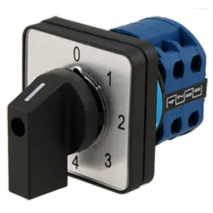 Control de hogar inteligente 8 terminales 5 posiciones Master Rotary Cam Switch 20A Negro Azul