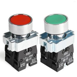 Contrôle de maison intelligente APIELE 22MM interrupteur à bouton-poussoir momentané rouge vert 1NO 1NC tête métallique XB2-11BN-GR