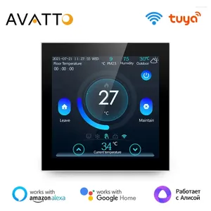 Smart Home Control AVATTO Vloerthermostaat Tuya WiFi Elektrische/Waterverwarming Temperatuurregelaar Werk met Alexa Google Alice