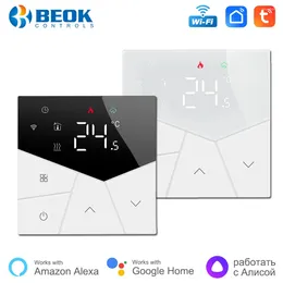 Control de hogar inteligente Beok Termostato Tuya Life Wifi Controlador de temperatura Piso cálido Calefacción eléctrica Caldera de gas Suelo radiante con sensor