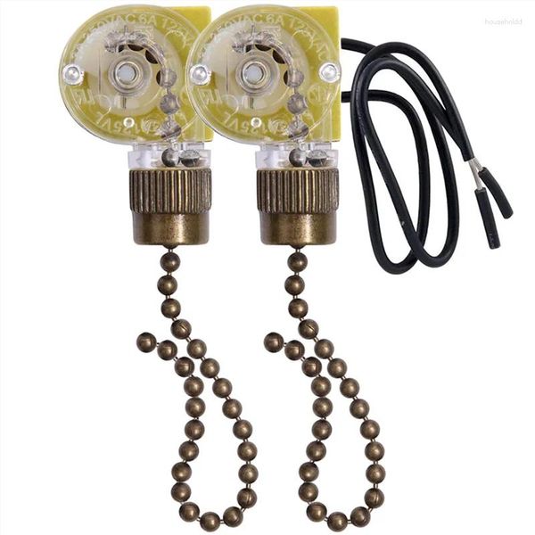 Smart Home Control Ventilateur De Plafond Interrupteur Zing Ear ZE-109 Deux Fils Avec Cordons De Traction Pour Ventilateurs Lampes 2 Pièces Bronze