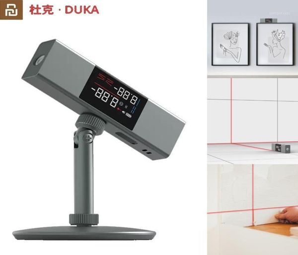 Control de hogar inteligente DUKA LI1 Transportador láser Inclinómetro digital Medida de ángulo 2 en 1 Regla de nivel TipoC Medición de carga para6408955