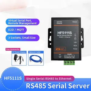 Control de hogar inteligente HF5111S Servidor serie Puerto industrial RS485 a Ethernet 3 enchufes Gestión remota D2D / MQModbus