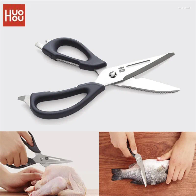 Smart Home Control HuoHou Multifunctional Kitchen Scissor Detachable Scissors Nutcracker Bottle Opener Bone Cutter Cook Tool Shear Cut Poult