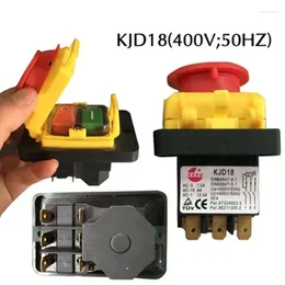 Control de hogar inteligente KJD18 7PINS 15A 400V Interruptor de botón de emergencia electromagnético impermeable para herramientas de jardín