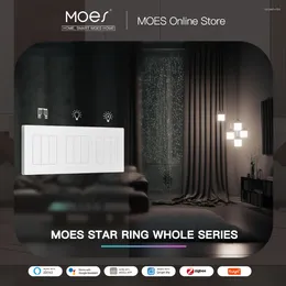 Smart Home Control MOES Star Ring-serie ZigBee-lichtschakelaar Dimmer en gordijnleven APP Werken met Alexa Google