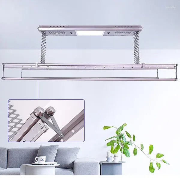 Control de hogar inteligente Multifunción Secado rápido Ropa Caballos Paños Percha extensible con ventilador y calentador