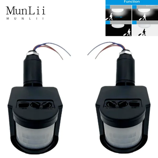 Contrôle de maison intelligente MunLii détecteur de mouvement LED interrupteur de lumière extérieur AC 220 V/110 V infrarouge automatique PIR avec