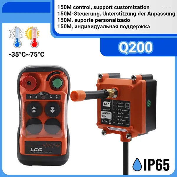 Contrôle de maison intelligente Q200 433mhz grue 2 boutons sans fil industriel à distance palan électrique contrôleur de camion à béton 12V