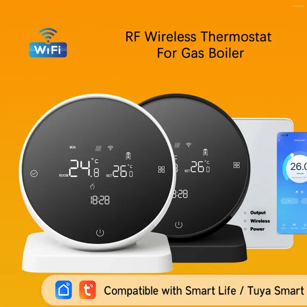 Thermostat sans fil RF pour maison intelligente, contrôle pour batterie de chaudière à gaz, Programmable, WiFi, sol d'eau, fonctionne avec Google Alexa Alice