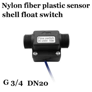 Sensor de control de hogar inteligente G 3/4 DN20 Interruptor de flotador de carcasa de plástico de fibra de nailon con medidor de agua de relé