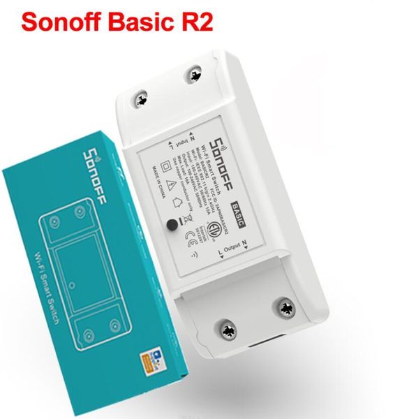 Control inteligente del hogar Sonoff Basic R2 Wi-Fi Switch Module DIY Control remoto inalámbrico Domotica Switches Wifi Light house Controller Smart Power Plugs