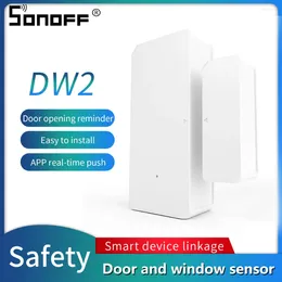 Smart Home Control SONOFF DW2 Wifi Deur Raamsensor Draadloze verbinding Werk met E-WeLink APP Waarschuwingsmelding Beveiligingsalarm