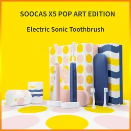 Control de hogar inteligente Soocas X5 Cepillo de dientes eléctrico Sonic 12 Gear 4 modos Resistente al agua Automático