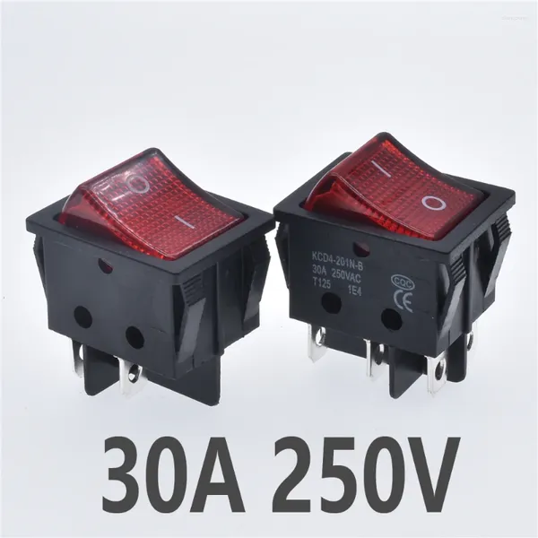 Control de hogar inteligente Especial para máquina de eelding 30A 250V ON-OFF Alta corriente KCD4 22 29 Interruptor de encendido de balancín de cobre rojo Botón de 4 pines eléctrico