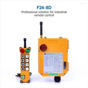 Control del hogar inteligente TELECRANE F24-8D Ventas al por mayor Controlador remoto industrial 6 Botones de doble velocidad Interruptores AC220V 380V36V Elevación de grúa de elevación