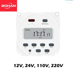 Minuterie de contrôle pour maison intelligente, 220V 110V 24V 12V CN101A, puissance numérique LCD, minuterie Programmable, relais 16A CN101