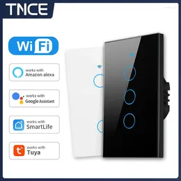 Smart Home Control TNCE Tuya US WiFi Wandschakelaar 1/2/3/4 Gang Geen neutrale Draad Touch Sensor LED Lichtschakelaars Alexa Google