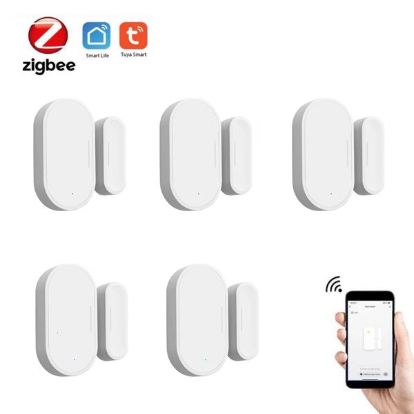 Contrôle de maison intelligente Tuya capteur de porte fenêtre Zigbee Mini détecteur de connexion sans fil sécurité de la maison intelligente fonctionne avec Alexa Google Home Smart Life 230420