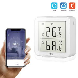 Capteur de température et d'humidité Smart Home Control Tuya WIFI 2.4G avec prise en charge de l'affichage LCD Alexa Life APP