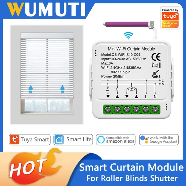 Module de commutateur de rideau WiFi Tuya, contrôle de maison intelligente, stores pour volet roulant, moteur électrique Compatible avec Alexa Google