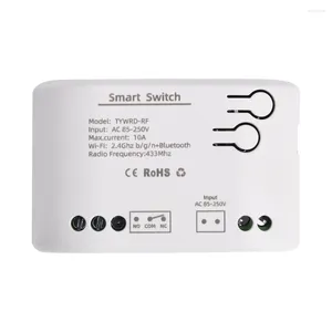 Module de commutation Wifi Tuya pour maison intelligente, 5V 12V 32V 220V RF 433, télécommande Radio 1/2 canaux, relais Inching pour Alexa Google