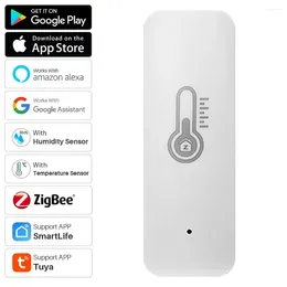 Smart Home Control Tuya WiFi Zigbee Temperatuur-vochtigheidssensor Binnenthermometer Hygrometer Levensondersteuning Alexa Google Assistant