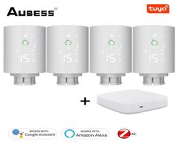 Contrôle de la maison intelligente Tuya Zigbee30 Radiateur ACTUATEUR PROGRAMMABLE CONFIGURATION DE TEMPERTER TEMPERTER TEMPETRAYAL avec via Alexa8978338