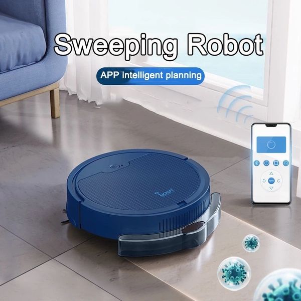 Smart Home Control Aspirateur APP Robot de balayage automatique à distance avec balayage du réservoir d'eau et nettoyage par vadrouille humide Muet 230909